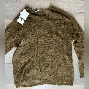 Green Zara knit